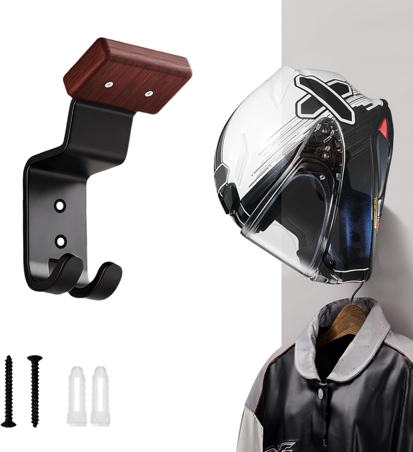 Cycling Gear Wall Mount - Motorcycle Helmet Holder Wall Mount, Heavy