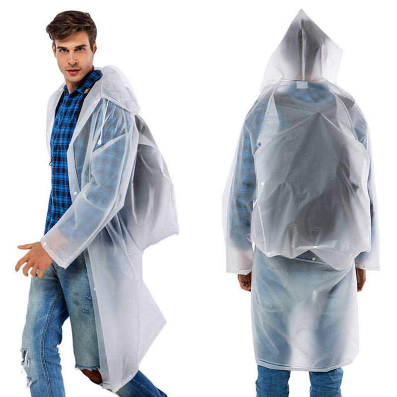 New Reusable Transparent EVA L - Cycling Gear Rain 评论和价格