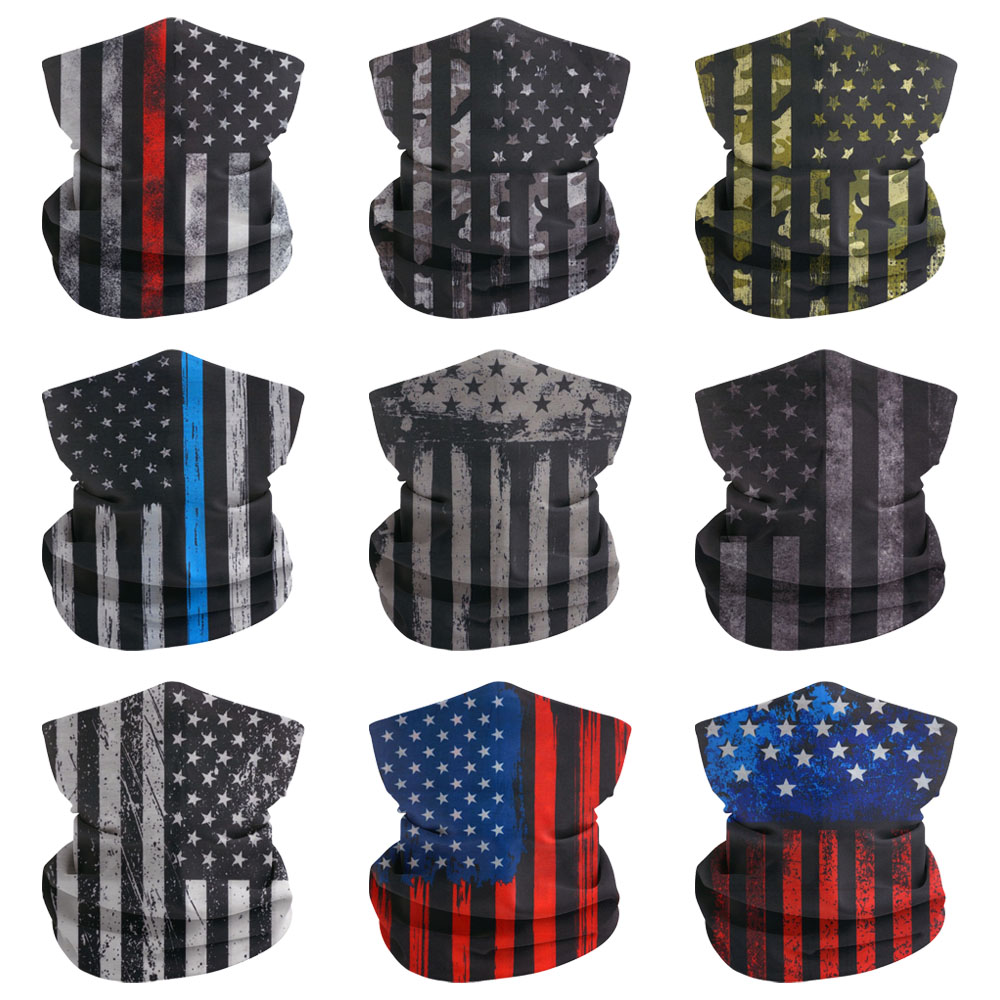 USA Flag Neck Gaiter Face Mask - Cycling Gear Women 评论和价格
