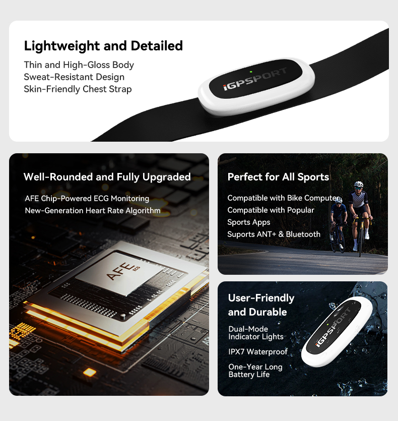 IGPSPORT HR50 Heart Rate Monit - Cycling Heart Rate Monitor 评论和价格