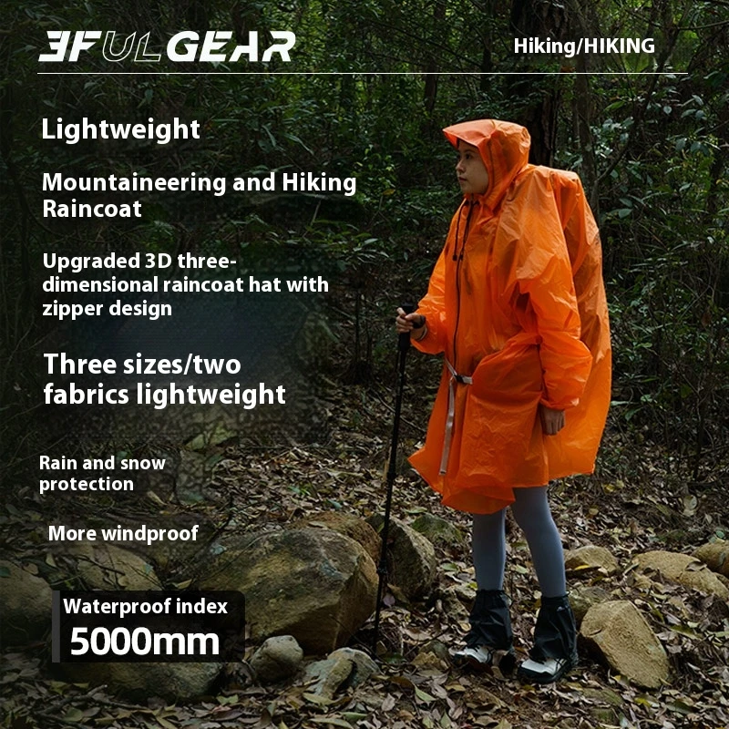 3F UL GEAR Zipper Raincoat 15D - Cycling Gear Rain 评论和价格
