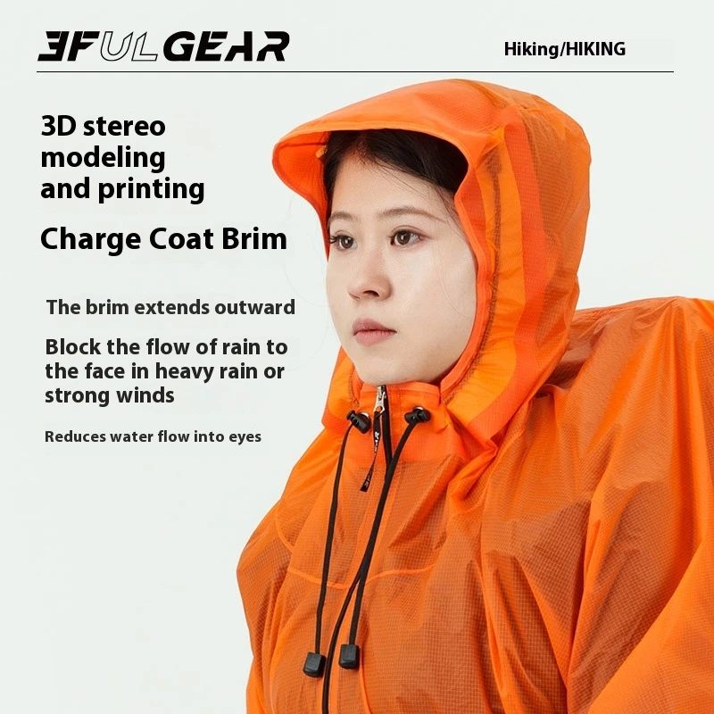 3F UL GEAR Zipper Raincoat 15D - Cycling Gear Rain 评论和价格