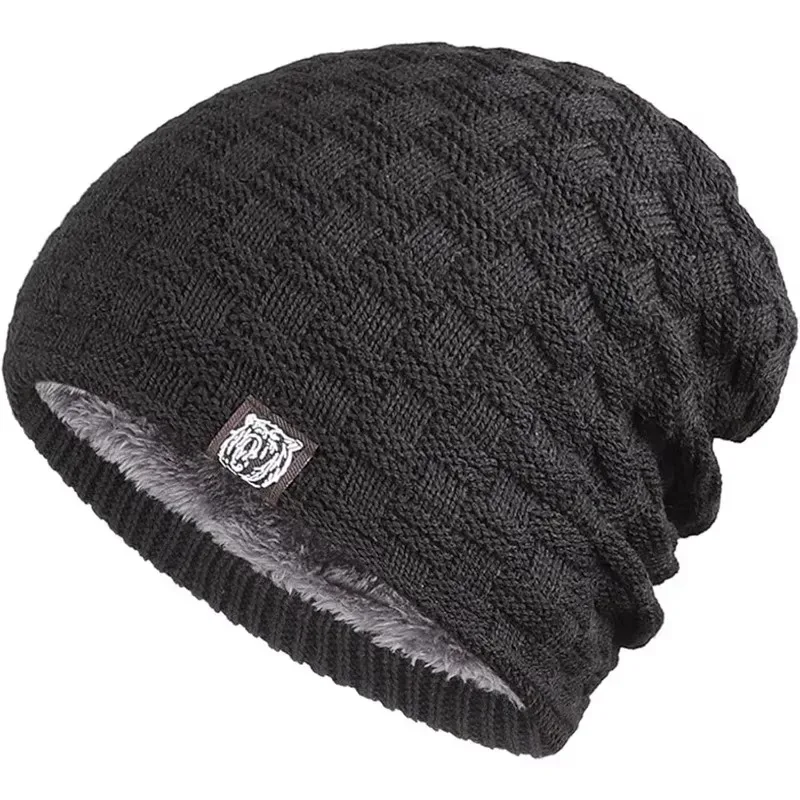 Mens Plush Lining Beanie Winte - Cycling Gear Cold Weather 评论和价格