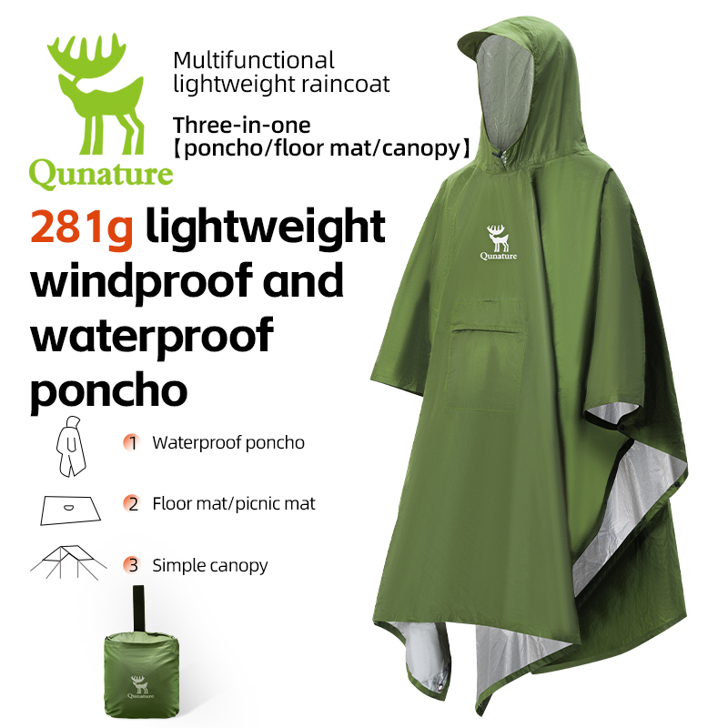 Qunature 3-in-1 Waterproof Rai - Cycling Gear Rain 评论和价格