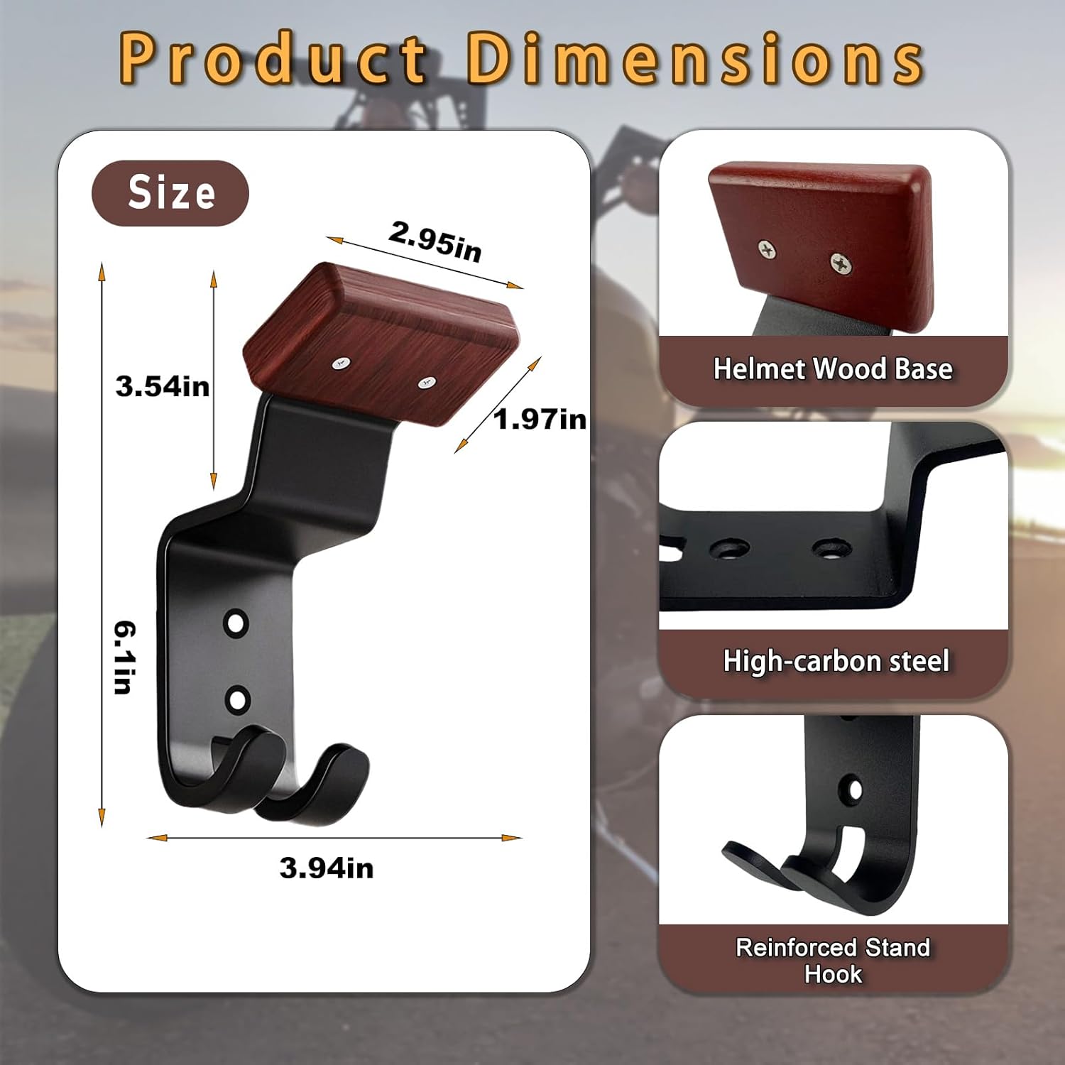 Motorcycle Helmet Holder Wall  - Cycling Gear Wall Mount 评论和价格